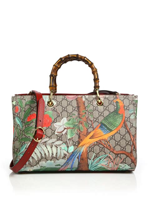 gucci inspired tote with bamboo handles